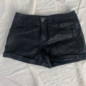 Faux Leather Shorts